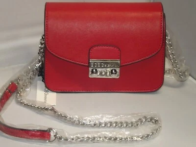 Bolso Bandolera BCBG Milly Mujeres Rojo Cuero Sintético Cierre a Presión Cartera Nuevo con Etiquetas Foto 1 de 4