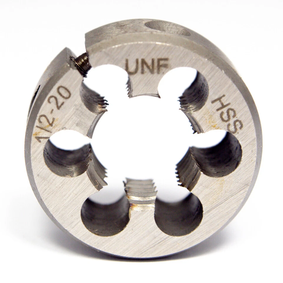 Interstate 03774304 Round Adjustable Die 1/2-20 x 1" O.D. UNF HSS - Image 1 of 1