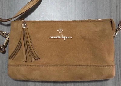 Nanette Lepore Gamuza Cartera sin asas Bandolera Correa de muñeca 5x9 Foto 1 de 4