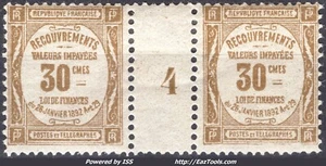 FRANCE TIMBRE TAXE MILLESIME 1924 N° 46 NEUF * AVEC CHARNIERE A VOIR - Picture 1 of 2