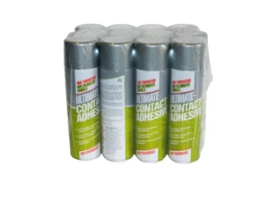 12 CANS 500ml ULTIMATE CONTACT ADHESIVE HIGH TEMP (ECO FRIENDLY) VAN LINING - Picture 1 of 2