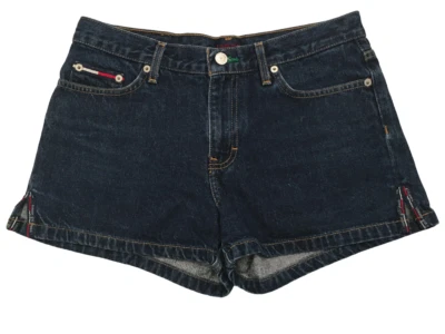 Tommy Hilfiger Tommy Jeans Med Dark Wash Blue Cotton Denim Shorts 7 Vintage 2001 - Image 1 of 4