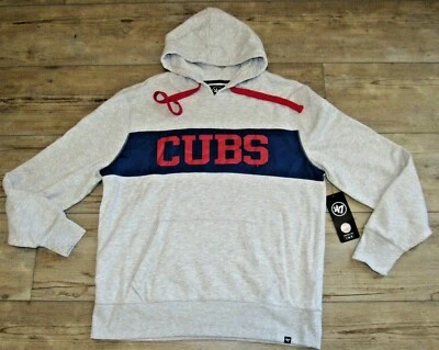 Jaqueta com capuz Chicago Cubs MLB '47 marca Homeplate cinza tamanho GG masculina - Imagem 1 de 3