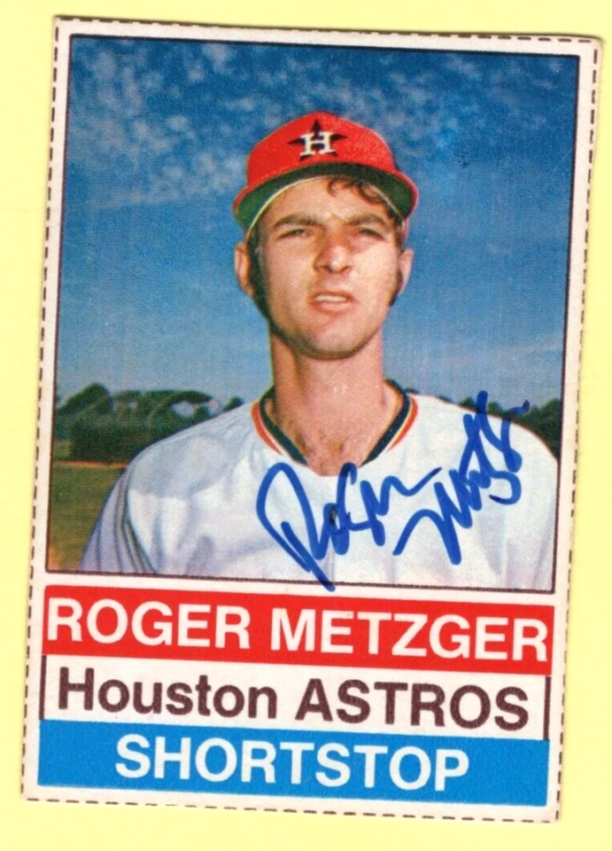 Autographed Roger Metzger 1976 Hostess  #67 Astros - Image 1 of 1