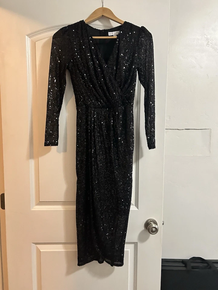 Ivy City Co Starstruck Dress Black xxs - Image 1 of 4