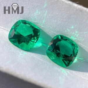 5mm~9mm Lab Created Columbia Green Jade Bulk Gem Cushion Cut AGL Certificate - Picture 1 of 11