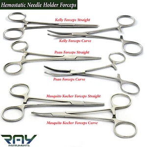 Hemostatic Artery Locking Clamps Needle Holder Forceps Surgical Veterinary Plier - Picture 1 of 9