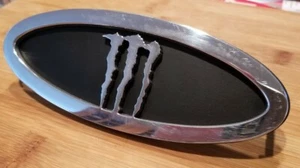 7 inch Billet Aluminum Grille/Trunk Emblem; Monster Energy Logo. (7x2-3/4×3/8") - Picture 1 of 6