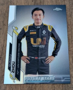 2020 Topps Chrome Formula 1 Refractor #43 Guanyu Zhou F2 Future Stars Rookie - Picture 1 of 2