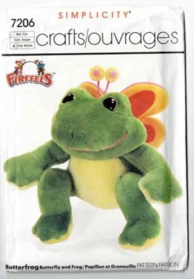 Butterfrog Butterfly Frog Firffels Simplicity 7206 Uncut/FF 1985 Vintage - Image 1 of 2