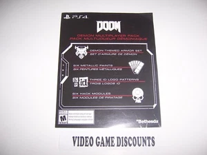 Doom DLC Add-on Code for PlayStation 4 PS4 - Picture 1 of 1