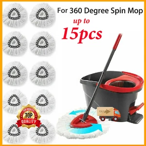 15x Replacement Microfiber Mop HEAD For O-Cedar Spin Mop Easy Clean Wring Refill - Picture 1 of 17
