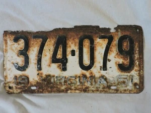 Antik Virginia Nummernschild Metall Rost Dekor Wandhänger Hänge Kunst Fackel VA - Bild 1 von 6