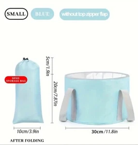 Collapsible foot spa bath soak portable hand wash laundry Blue - Picture 1 of 4