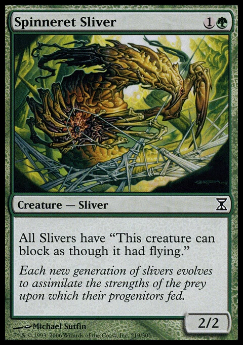Spinneret Sliver ~ Lightly Played Time Spiral MTG Magic UltimateMTG Green Card - Image 1 of 1