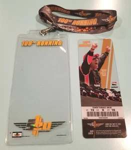 Indianapolis 500 Ticket and Lanyard Lot 2016 Juan Pablo Montoya Auto Racing - Picture 1 of 2