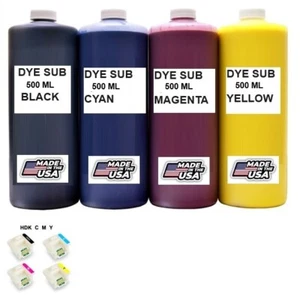 4 x GENERIC SUBLIMATION INK EPSON SureColor F6200 F7200 F9200 F9370 + 4 CHIPS - Picture 1 of 1