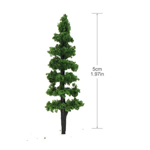 50pcs Model Train Layout 1:150 Trees N Scale Green Trees 50mm TC50 - Picture 1 of 6