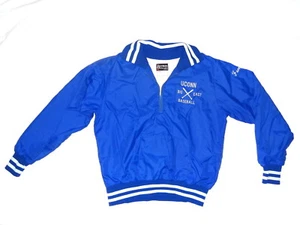 Vtg 1/4 Zip Warm up Jacket Satin U-Conn Big East Butwin L Union USA - Picture 1 of 11