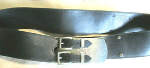 Chloe Belt Leather Black 2" Wide Ladies SZ 32 M Stainless Buckle Made Italy B742