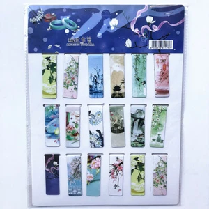 18pc Oriental Paintings Arts Flowers Magnetic Bookmarks Book Markers With Magnet - Picture 1 of 1