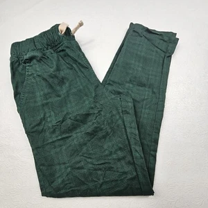 Cat N Jack Boys Size 12 Cotton Pants Green Drawstring Elastic Waist Pockets  - Picture 1 of 5