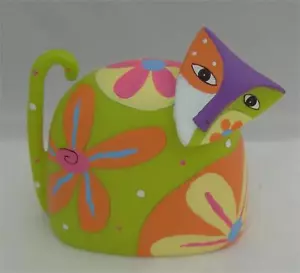 Collectable Cat figure. Lime Green New - Picture 1 of 1