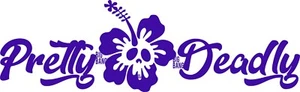 Calcomanía calcomanía de calavera de niña bastante mortal hibisco floral rodillo derby jammer chick - Imagen 1 de 12