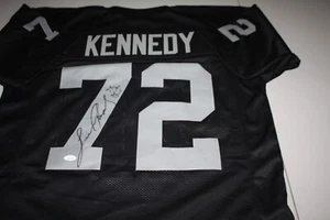 OAKLAND RAIDERS LINCOLN KENNEDY #72 SIGNED HOME JERSEY INSCRIBED JSA CERT - Picture 1 of 3