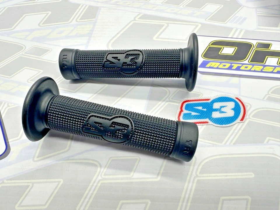 S3 Trials TRI Motorcycle Trials Handlebar Grips - TRS Beta Vertigo Montesa BLACK - Image 1 of 1