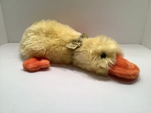 14” VTG Platypus Yellow Plush Duck-billed with Ribbon, By HARRODS - Picture 1 of 6