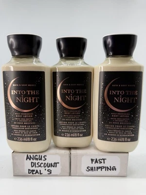 Bath & Body Works INTO THE NIGHT Loción Corporal 8oz, 3 PIEZAS, NUEVO Foto 1 de 2