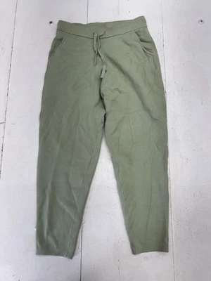 Pantalones de pijama Banana Republic de punto verde claro liso con cordón para mujer talla XS Foto 1 de 4