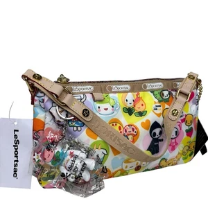 Tokidoki LeSportsac Mini Tote Bag L’Amore Print w/ Qee Keychain Retired NWT HTF - Picture 1 of 17