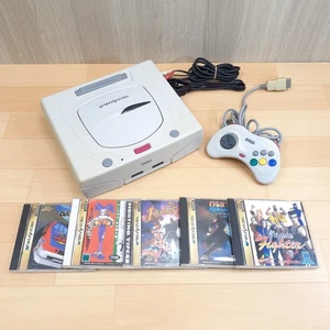 Sega Saturn Console bundle with 5 games Japan white *US DUTY PAID W929 - Picture 1 of 14
