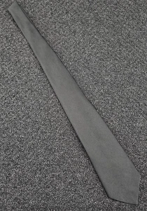 VINTAGE Lilly Dache Neck Tie 53" Mens Black Solid Silk Classic Adjustable - Picture 1 of 5