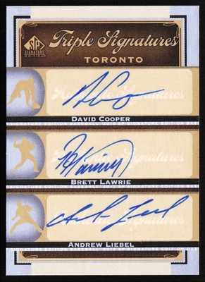 2012 SP Signature Edition Franchise Focus Signatures Triple David Cooper/Brett - Image 1 of 2