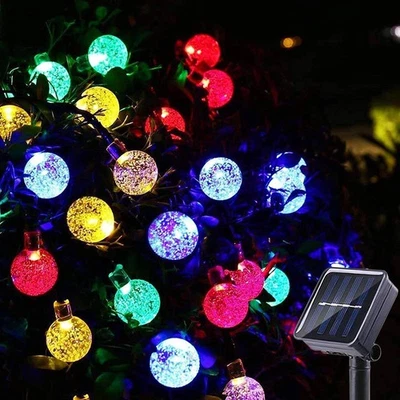 Solar String Lights Outdoor 100 Led 40 Feet Multi-Color 1 Pack, Multicolor  - Изображение 1 из 4