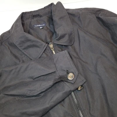 Croft & Barrow Men's Golf Jacket XL Black Full Zip Bomber Windbreaker - Image 1 of 4