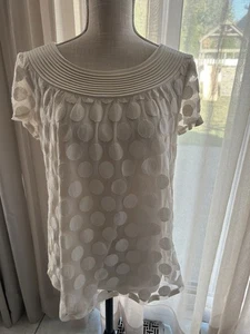 Blusa Top Style And Co Med Manga Corta Nylon Lunares Red - Imagen 1 de 7