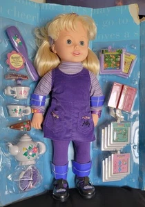 1999 Amazing Ally Interactive Doll Blonde Hair Blue Sleep Eyes Tea Party  18"  - Picture 1 of 7