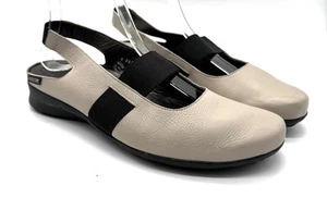 Mephisto Filona 9,5 Mary Jane Slingback Beige Leder Komfort Keilabsatz Schuhe - Bild 1 von 8