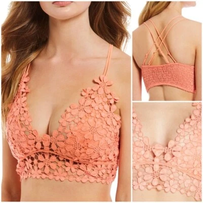 Bralette Free People Mujer Miss Dazie Coral Íntimamente Nuevo con Etiquetas Talla XS Foto 1 de 4