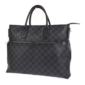LOUIS VUITTON 7DW Business Hand Bag Damier Graphite Black Spain N41564 35JG358