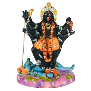 Multicolour Religious Goddess Kali MATA Devi Idol (Size: 29 cm X 22.8 cm X 9 cm) - Picture 1 of 3