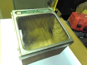 VINTAGE NATIONAL BISCUIT COMPANY COUNTER TOP BOX DISPLAY GLASS TOP LID - Picture 1 of 12