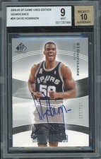 DAVID ROBINSON 2004-05 UD SP G/U Autograph 50/100 *JERSEY NUMBER*BGS 9.0/10 AUTO