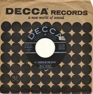BILLY WARD und die DOMINOSTEINE auf Decca 9-29933 - St. Therese von den Rosen (1956) - Bild 1 von 2