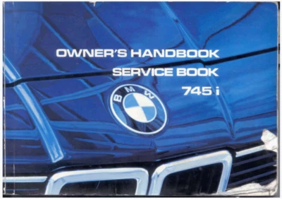 Owners Handbook Service Book 745i. Manual Digital  📥 - Imagen 1 de 4