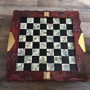 32pc Vintage Chinese Terracotta Warriors Chess Board Game Collectibles Wooden